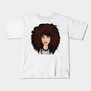 Crazy Curly Afro Kids T-Shirt